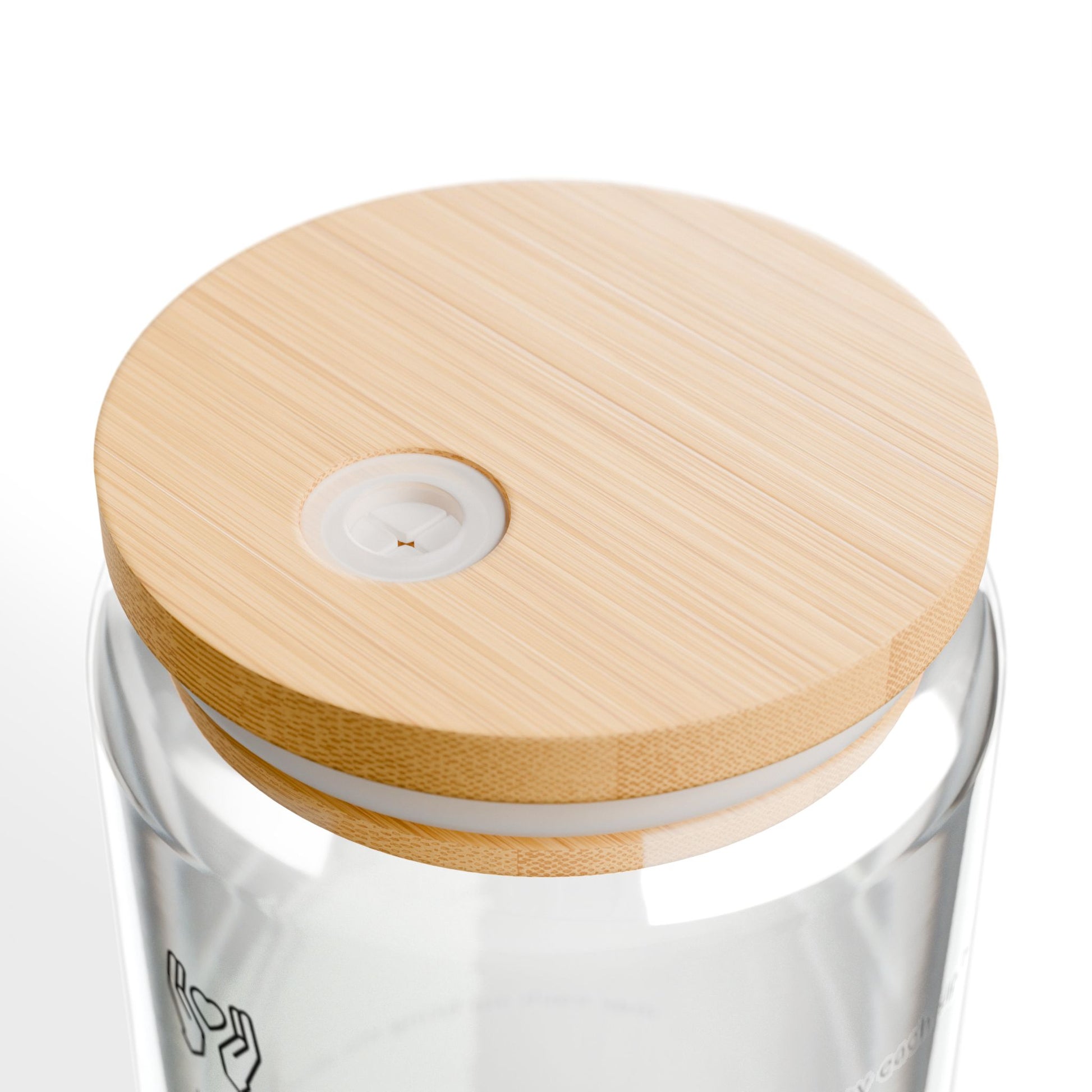 MAEICO Intention Sipper Glass with Bamboo Lid & Glass Straw