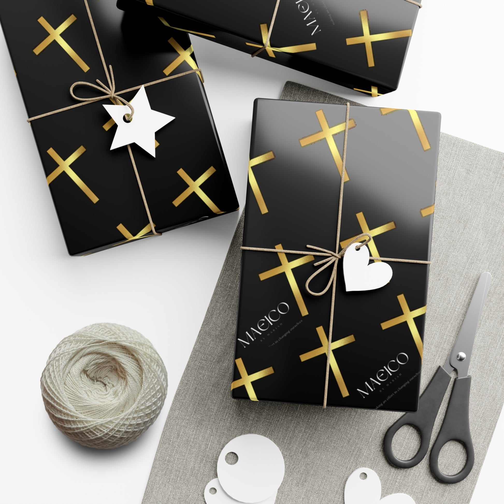 MAEICO Elegant Cross Gift Wrap Papers