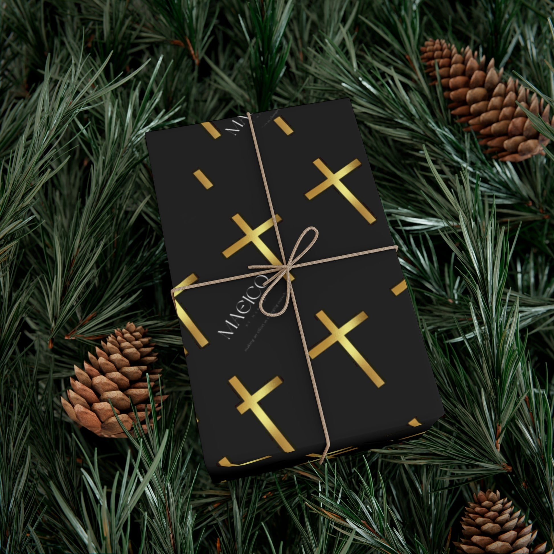 MAEICO Elegant Cross Gift Wrap Papers