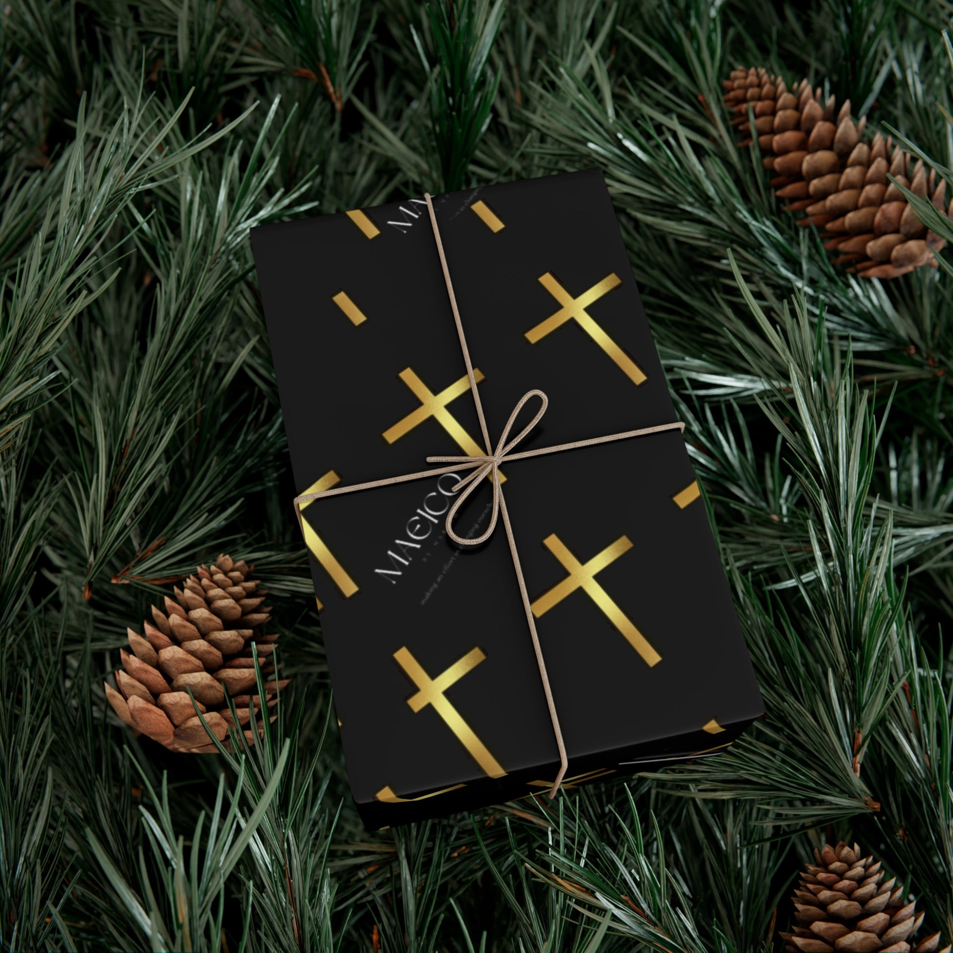 MAEICO Elegant Cross Gift Wrap Papers
