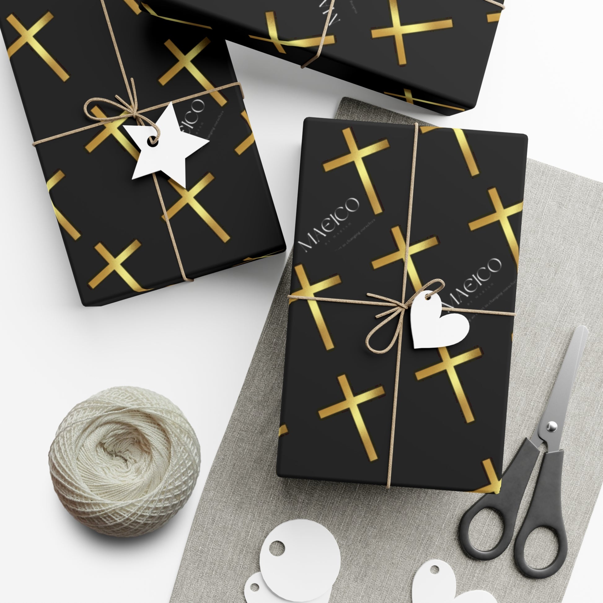 MAEICO Elegant Cross Gift Wrap Papers