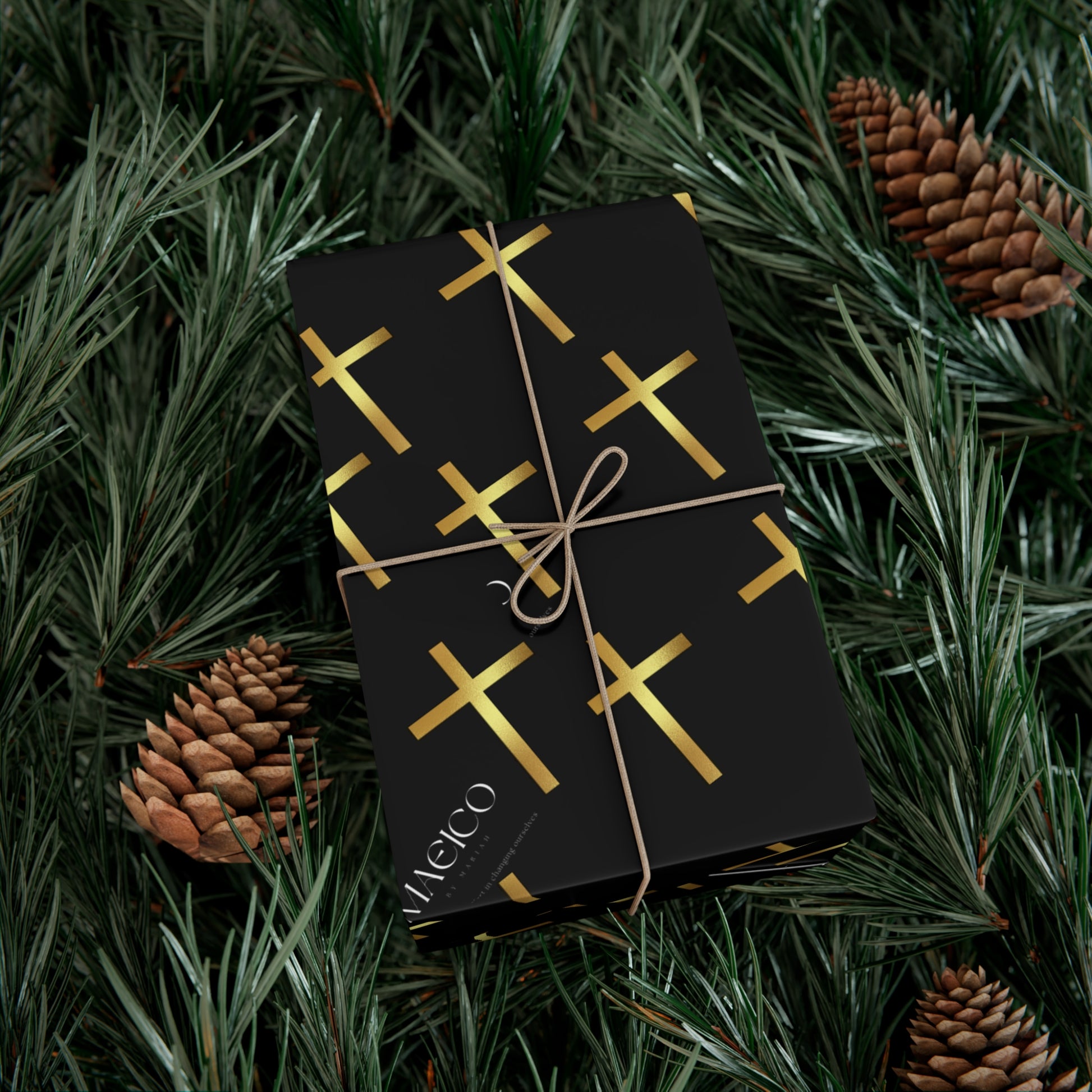 MAEICO Elegant Cross Gift Wrap Papers