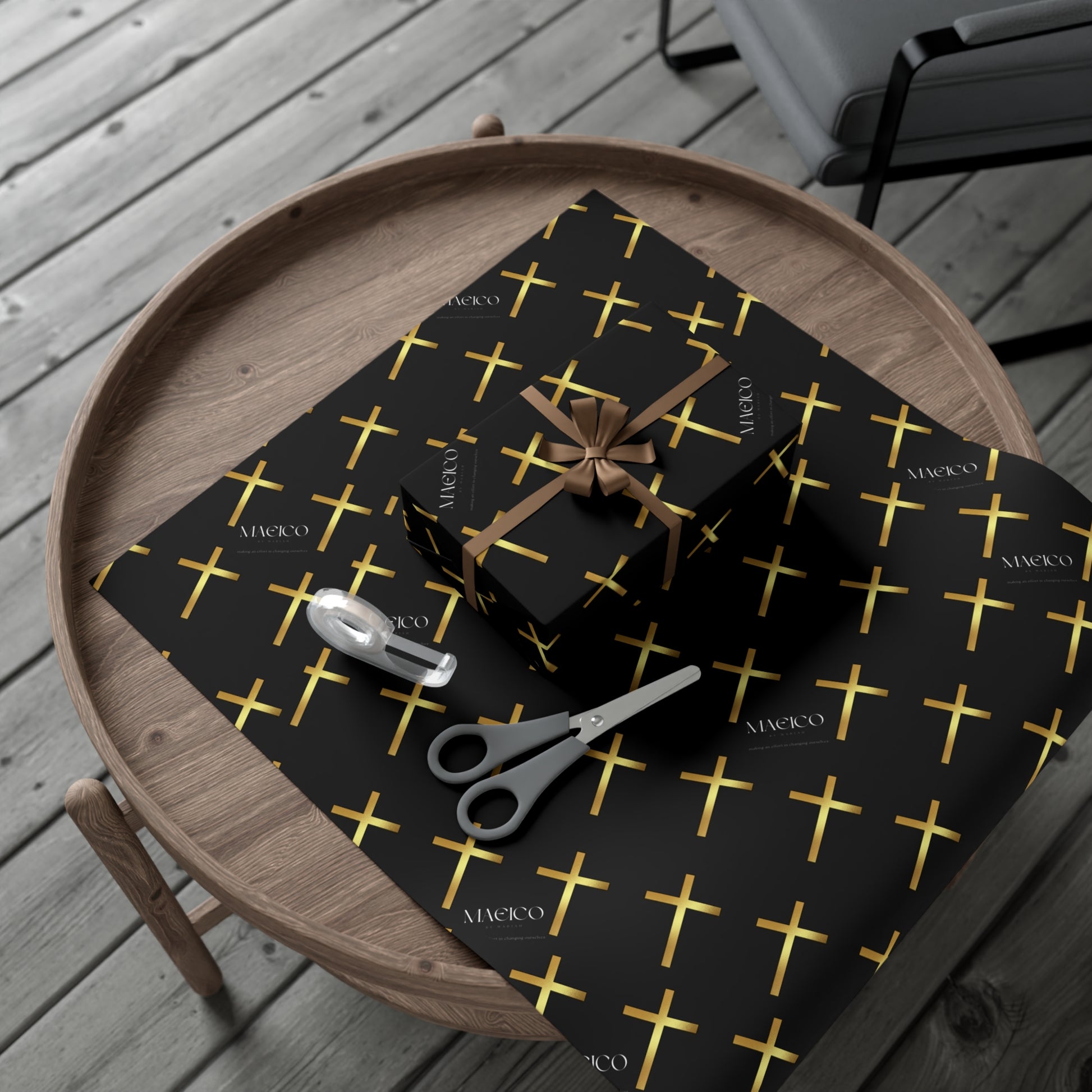 MAEICO Elegant Cross Gift Wrap Papers