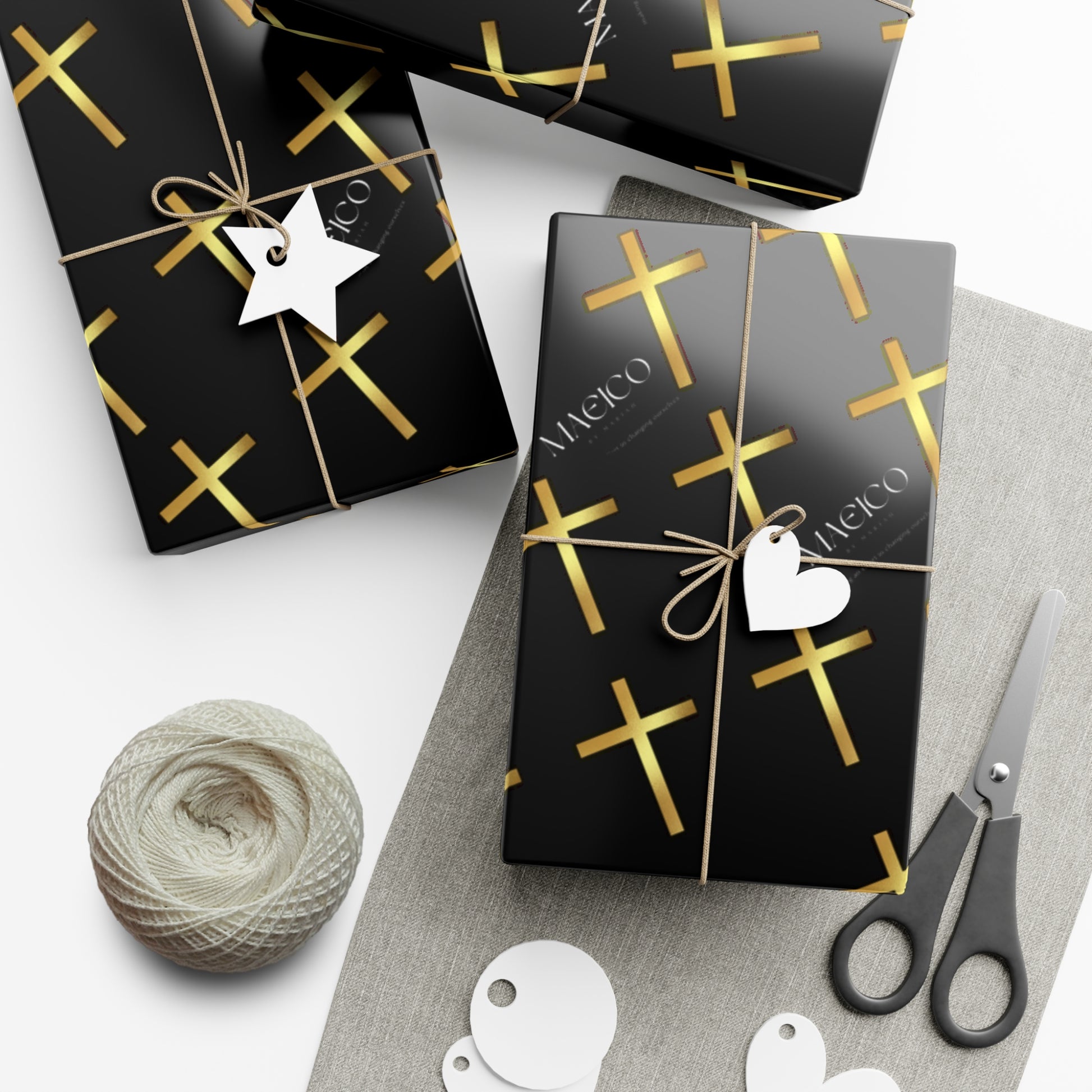 MAEICO Elegant Cross Gift Wrap Papers