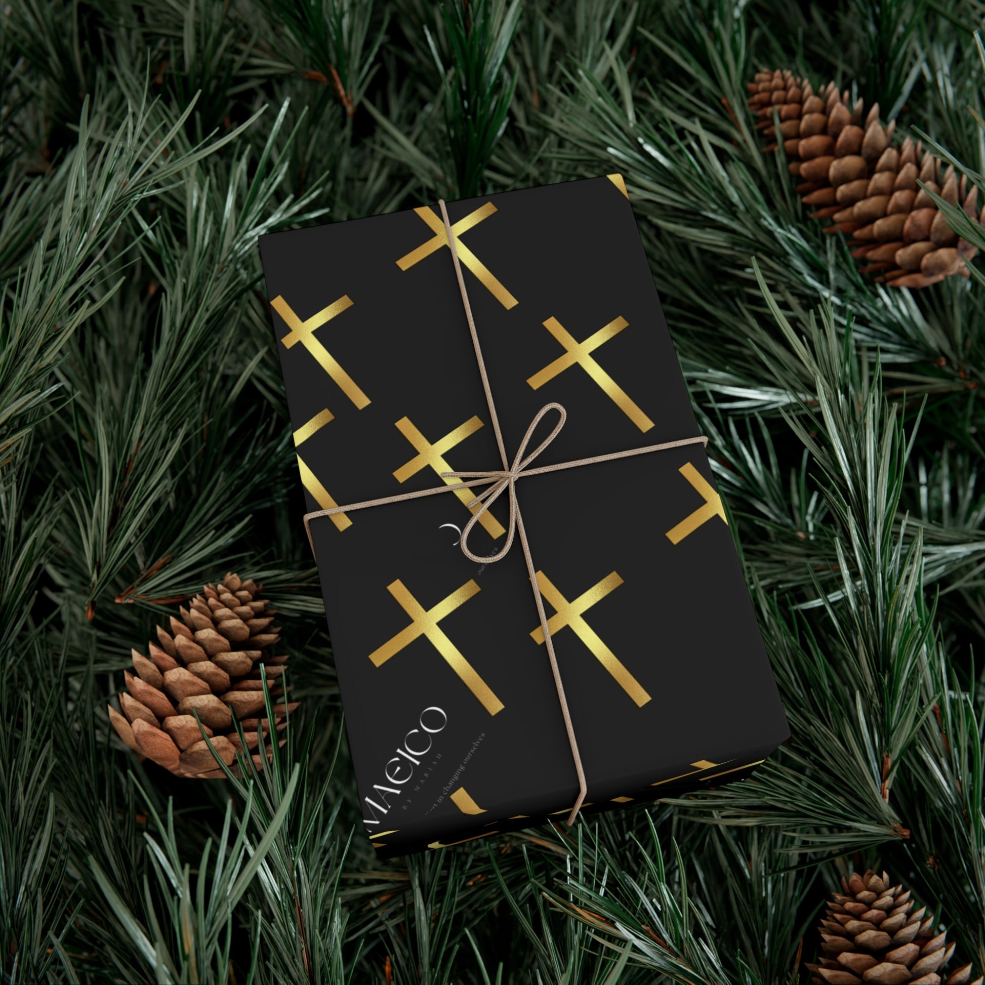 MAEICO Elegant Cross Gift Wrap Papers