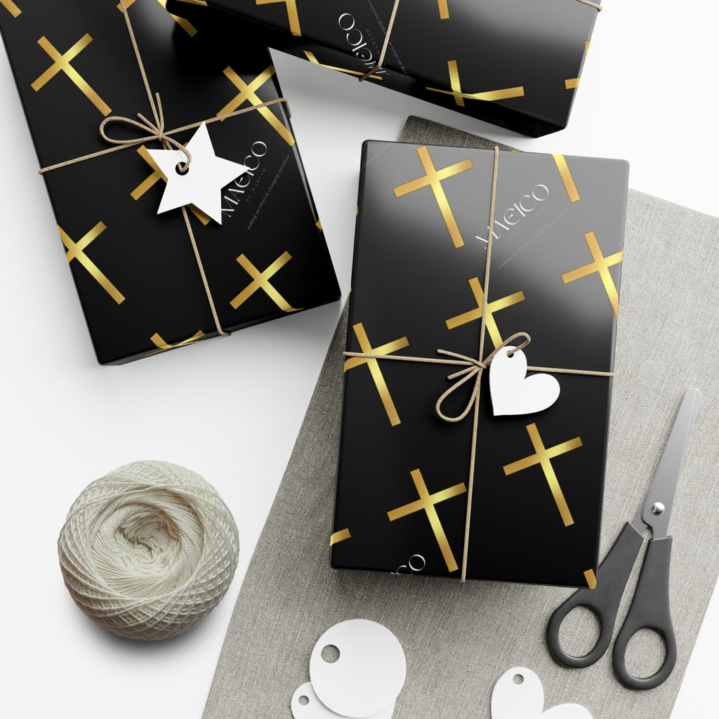 MAEICO Elegant Cross Gift Wrap Papers