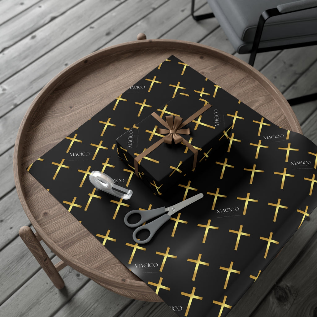 MAEICO Elegant Cross Gift Wrap Papers