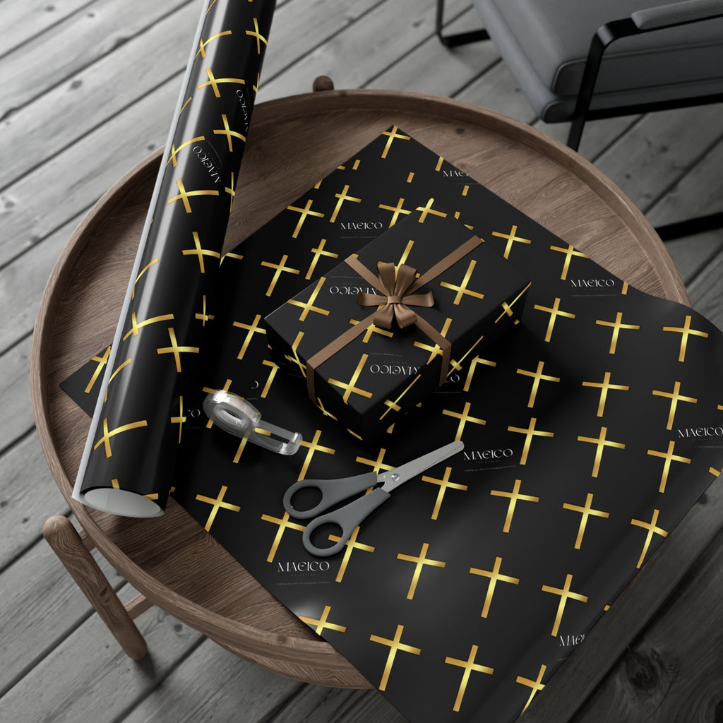MAEICO Elegant Cross Gift Wrap Papers